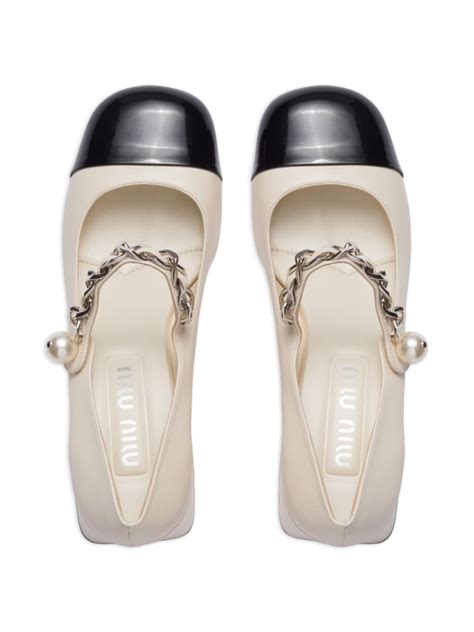 miu miu far fetch pump mary jane|Miu Miu chain.